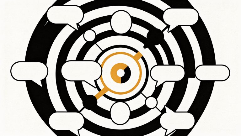 Abstract illustration of signal waves radiating outward representing automated, fast lead follow up for a local business